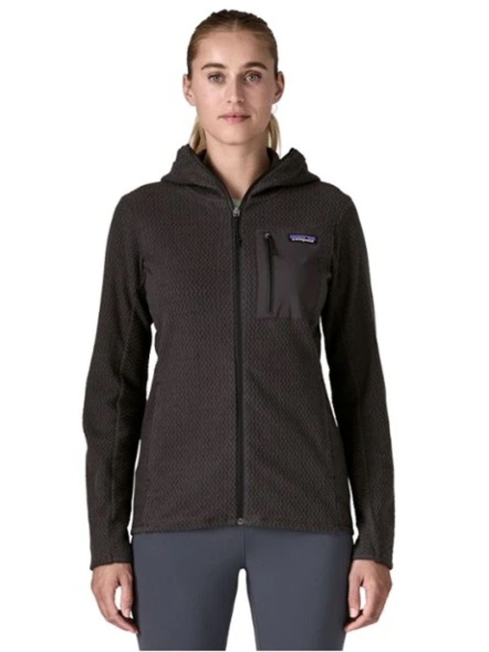Patagonia Women's R1 Air Full-Zip Lightweight Jacket Hoody (Black)